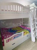 Мебель для детской на заказ "Кровать двухярусная Ренессанс"