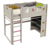 Мебель для детской на заказ "Кровать-чердак "Кошкин дом""