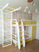 Мебель для детской на заказ "Кровать двухъярусная со шкафом"