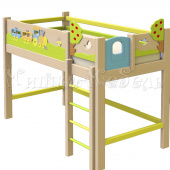 Мебель для детской на заказ "Кровать чердак "Паровозик-2""