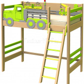 Мебель для детской на заказ "Кровать-чердак "Веселая дорога""