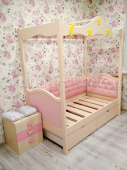 Мебель для детской на заказ "Кроватка с балдахином "Принцесса""