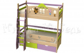 Мебель для детской на заказ "Кровать двухъярусная Винни и его друзья"
