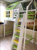 Мебель для детской на заказ "Детская кровать домик "Скандинавский""