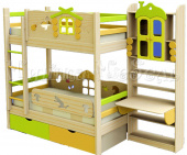 Мебель для детской на заказ "Кровать двухъярусная Теремок"