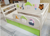 Мебель для детской на заказ "Детская кроватка, от 1 года, "Винни""