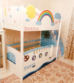 Мебель для детской на заказ "Кровать двухъярусная Корабль"