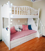 Мебель для детской на заказ "Кровать двухъярусная Ренессанс"