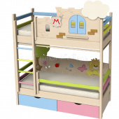 Мебель для детской на заказ "Кровать двухъярусная Замок"