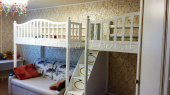 Мебель для детской на заказ "Кровать чердак Ренессанс с лесенкой ящики"