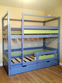 Мебель для детской на заказ "Кровать двухъярусная с балдахином"